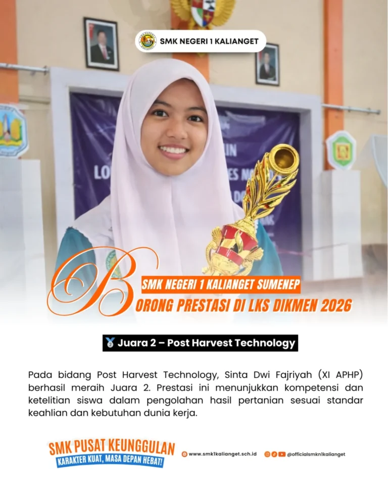 Borong Prestasi Di LKS Dikmen 2026. SMKN 1 Kalianget Raih Juara Di Tiga Bidang LombaSiswa SMKN 4 768x960