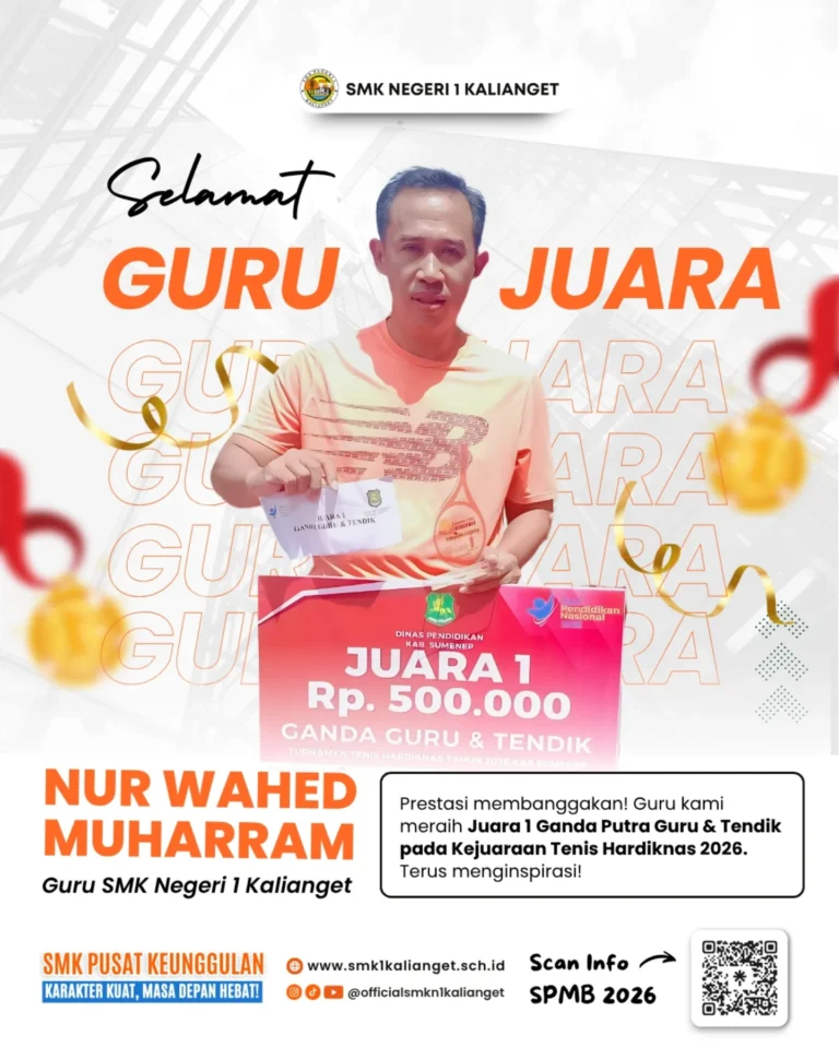 Guru Juara 🏆🔥Bangga Guru SMKN 1 Kalianget Meraih Prestasi Luar Biasa ✨Bapak Nur Wahed Muharr 768x960