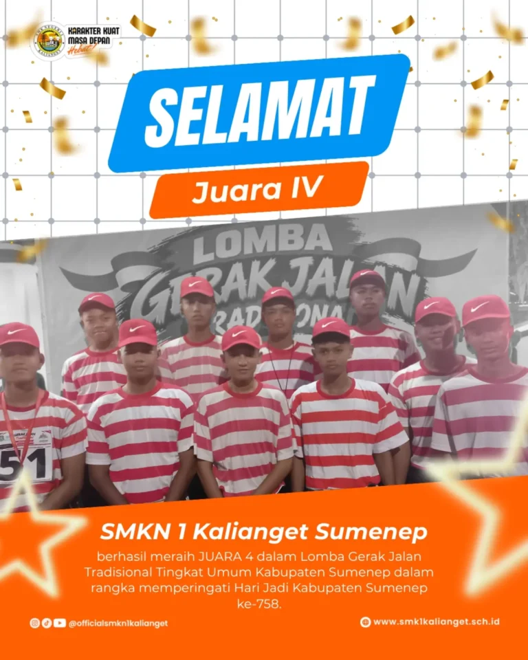 🏆 Selamat Dan Sukses Untuk Tim Gerak Jalan SMKN 1 Kalianget Sumenep 🎉Bangga Atas Prestasi Me 768x960